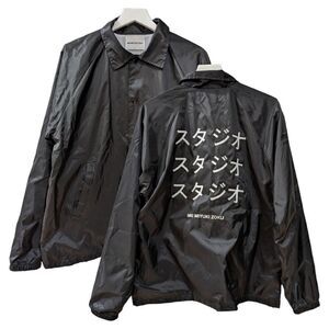 MKI MIYUKI ZOKU Men's Black Lightweight Button Snap Coach Jacket Size M
